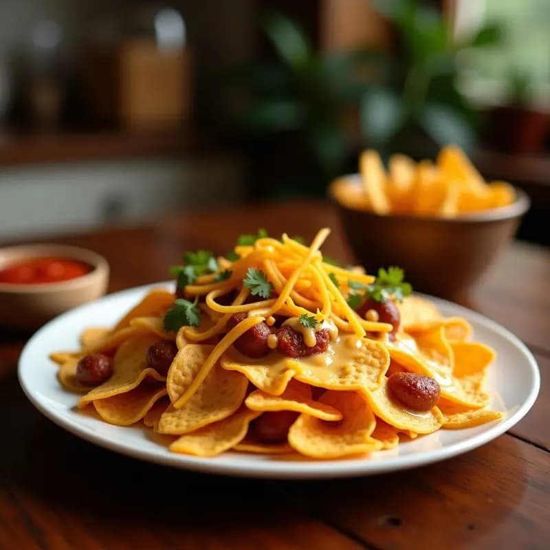 Nachos con Queso Cheddar y Chorizo derretido Sobre una Base de Churros: El Aperitivo que Lo Cambia Todo