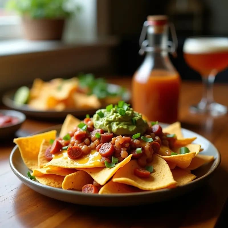Nachos con Queso Fundido, Chorizo, Jalapeños y Guacamole Extra: Receta Tex-Mex para Comer sin Parar