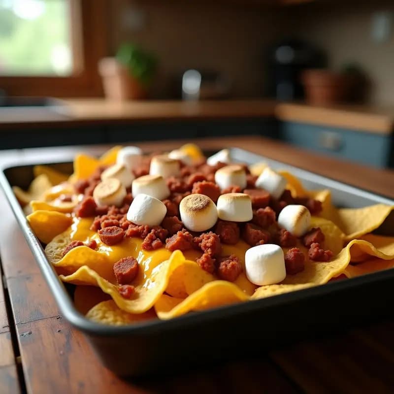 Nachos con Queso Líquido, Chorizo y Marshmallows: La Combinación Dulce-Salada que Sorprende