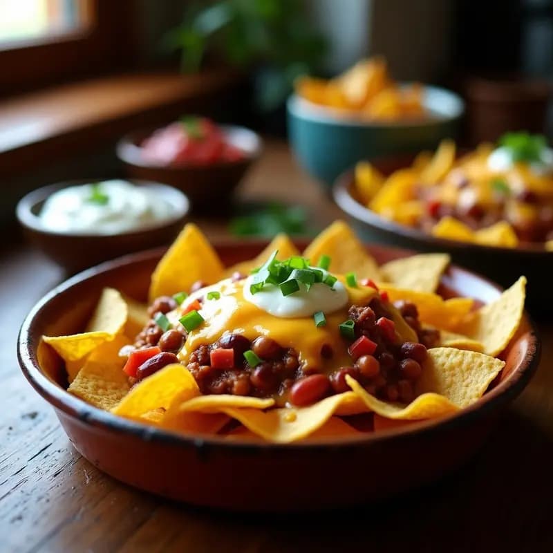 Nachos con Queso Fundido de 3 Tipos y Chili con Carne: El Aperitivo Más Decadente