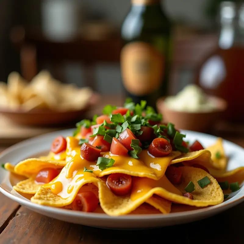 Nachos con Queso Lava, Chorizo y Caramelo Salado: Receta para Comer con las Manos sin Parar