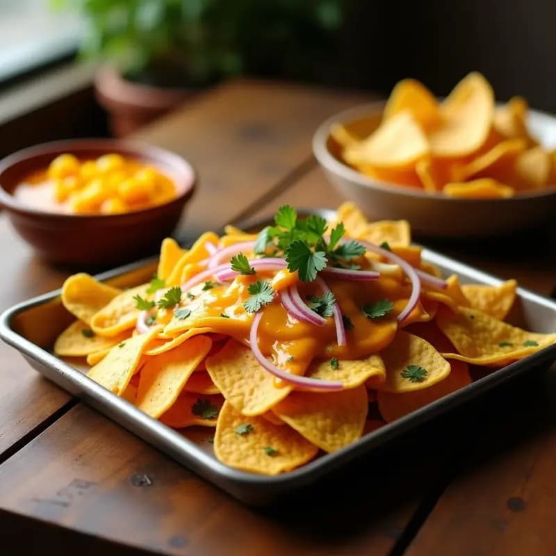 Nachos con Queso Líquido de 3 Tipos y Salsa de Mango Habanero: Aperitivo para Ver el Super Bowl