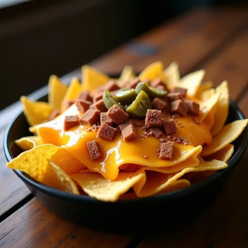 Nachos con Queso Líquido de 3 Tipos y Toppings de Churros Triturados: Receta para Comer con las Manos
