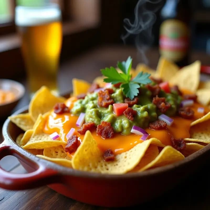 Nachos con Queso Líquido de 3 Tipos y Guacamole de Aguacate y Bacon: Receta para Ver el Partido