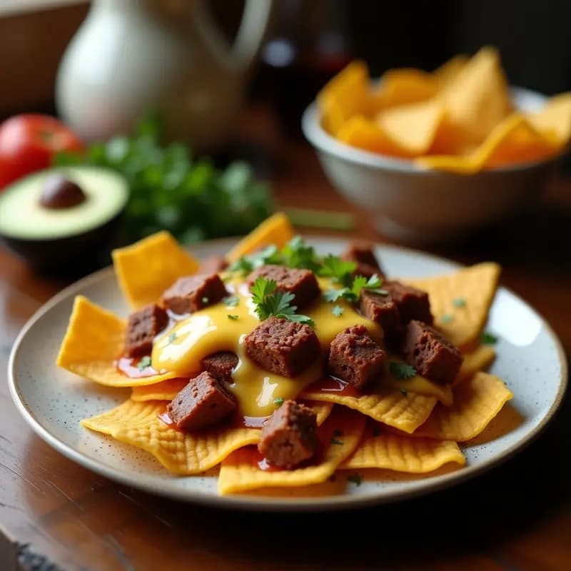 Nachos con Queso Líquido Caramelizado y Trozos de Brownies: El Aperitivo que Combina lo Dulce y Salado