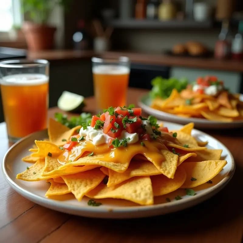 Nachos con Queso Líquido, Chalupas y Salsa de Caramelo Salado: Snack Mexicano Decadente