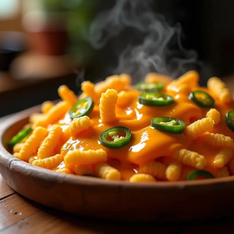 Nachos con Queso Líquido de Cheetos y Jalapeños en Almíbar: El Aperitivo Definitivo para Fiestas