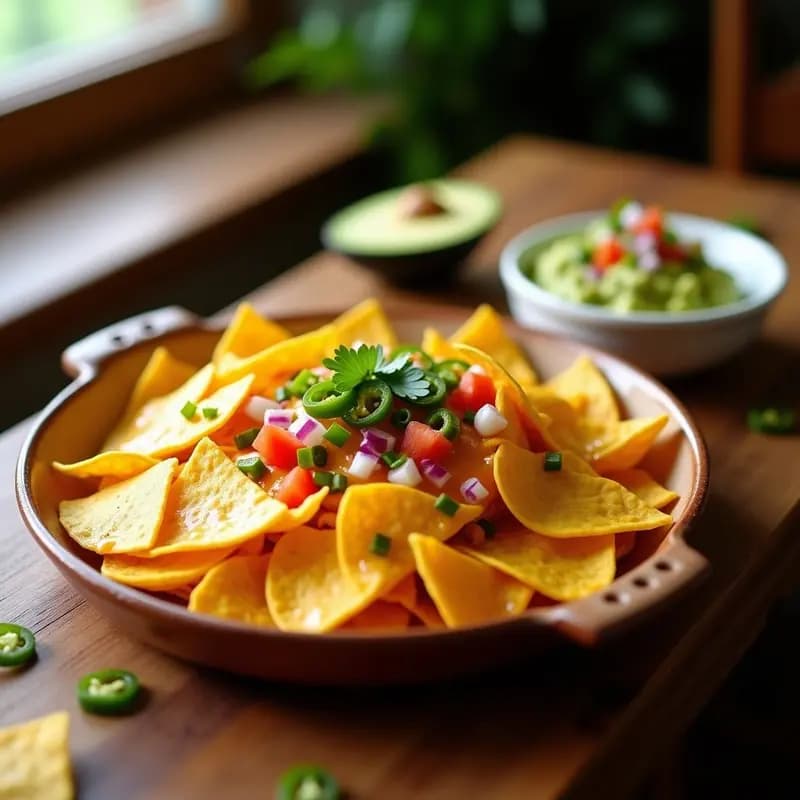 Nachos con Queso Líquido, Jalapeños en Escabeche y Guacamole Extra Cremoso: Receta Mexicana para Compartir
