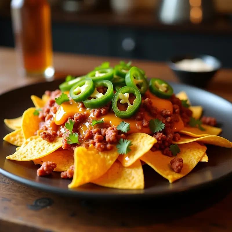 Nachos Volcano con Queso Líquido, Jalapeños y Chorizo: Receta para Fiestas en el Microondas