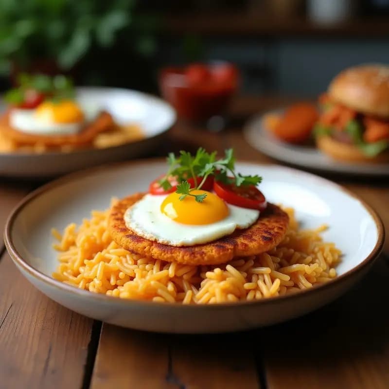 Nasi Goreng con Huevo Frito y Salsa de Soja: Receta Indonesian Rápida y Sabrosa
