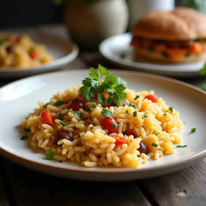 Nasi Ulam Malasio: Arroz con Hierbas y Vegetales Aromáticos para un Plato Fresco
