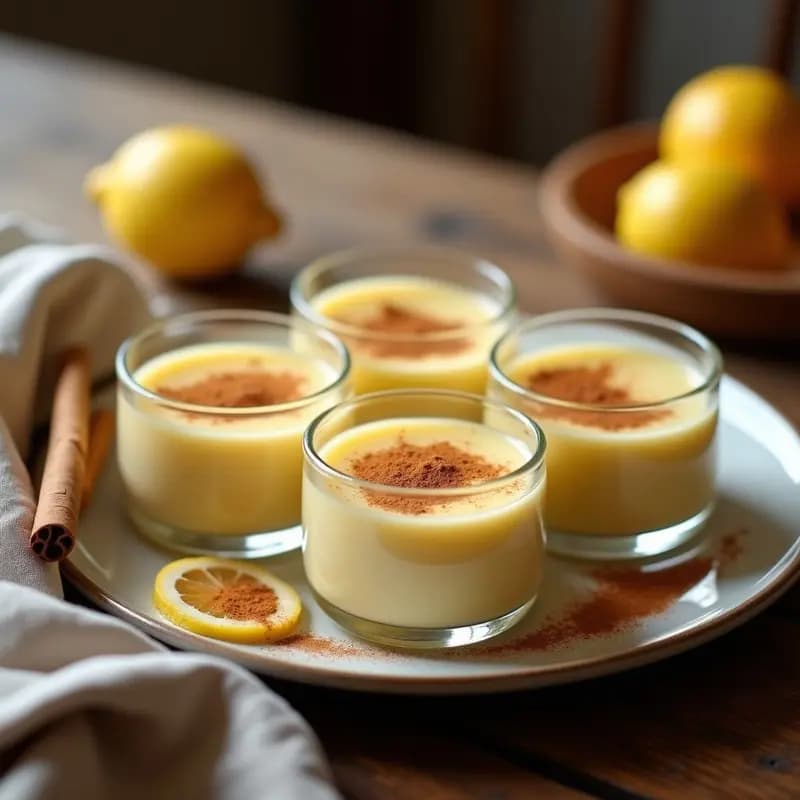 Natillas Tradicionales con Canela y Limón: Postre Español en 4 Ingredientes