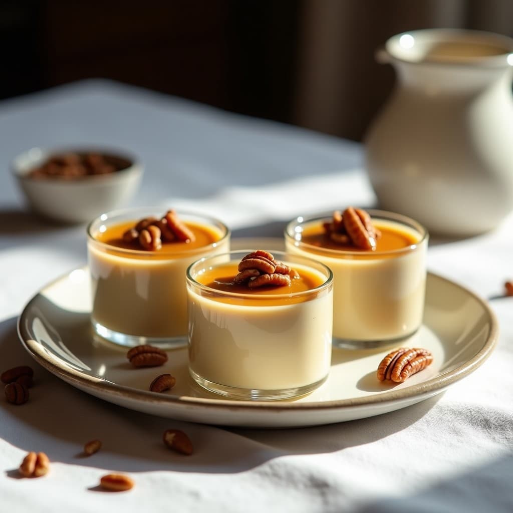 Natillas de Chufa con Caramelo de Erythritol y Nueces: Postre Español Keto y Sin Lácteos