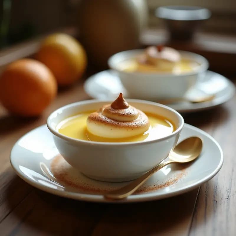 Natillas de Leche Merengada con Canela: Postre Tradicional de Cuchara