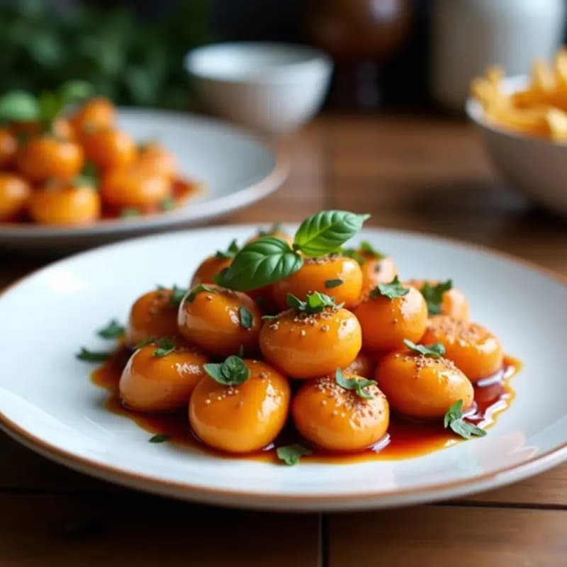 Ñoquis de Batata Morada y Queso de Cashews: Receta Vegana Colorida en Airfryer