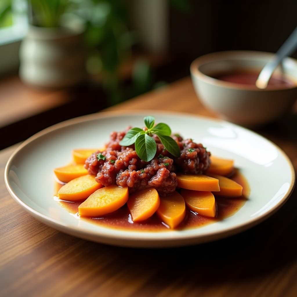 Ñoquis de Batata Morada con Salsa de Tahini y Limón: Receta Vegana en Airfryer