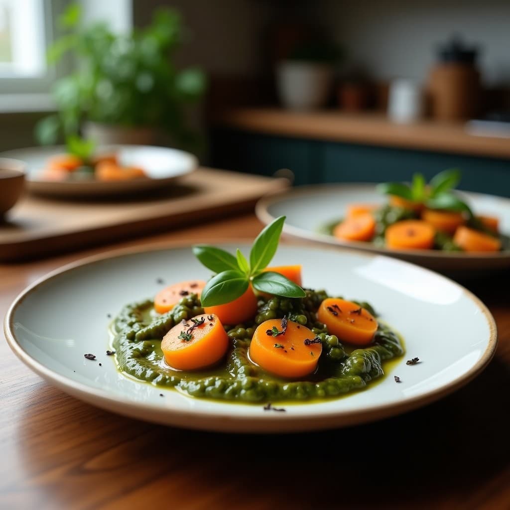 Ñoquis de Boniato y Harina de Coco con Salsa de Pesto de Albahaca Morada: Receta Vegana y Sin Gluten