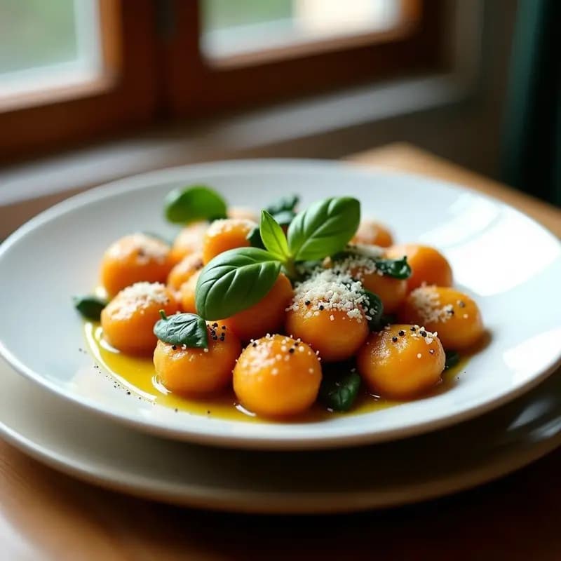 Ñoquis de Boniato y Espinacas con Salsa de Aceite de Trufa: Receta Sin Gluten Gourmet