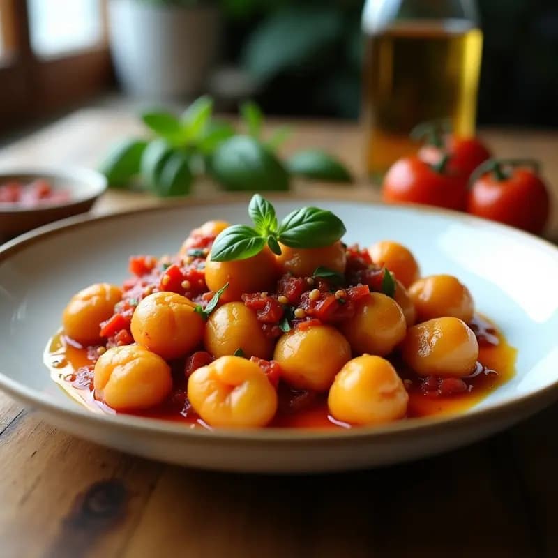 Ñoquis de Boniato y Harina de Garbanzo con Salsa de Tomates Secos: Receta Sin Gluten en 30 Minutos