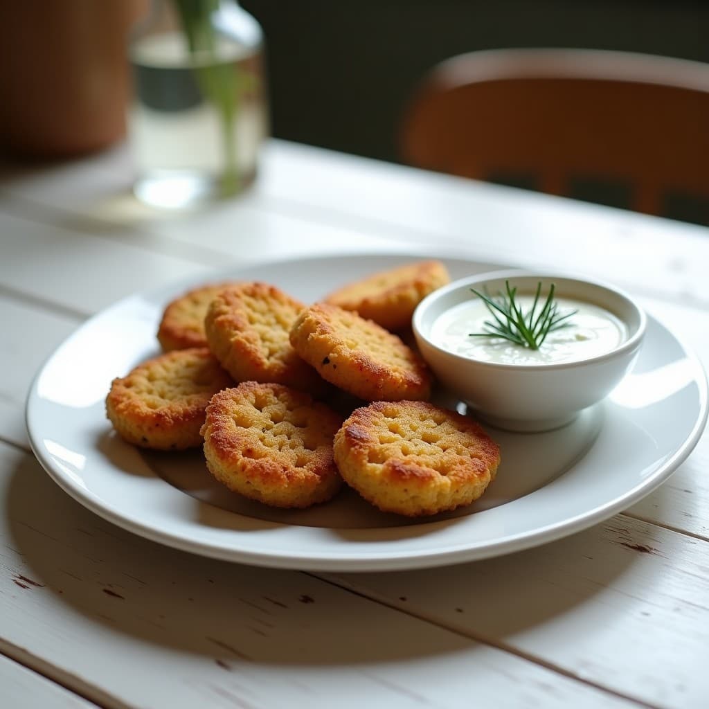 Nuggets de Berenjena y Quinoa: Receta en Airfryer Crujiente y Sin Gluten con Salsa de Yogur de Soja