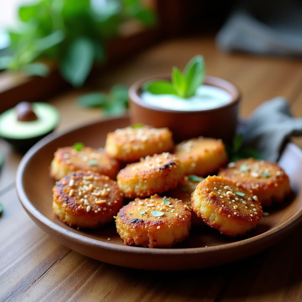 Nuggets de Berenjena con Costra de Semillas de Sésamo y Almendra: Receta en Airfryer Sin Harina