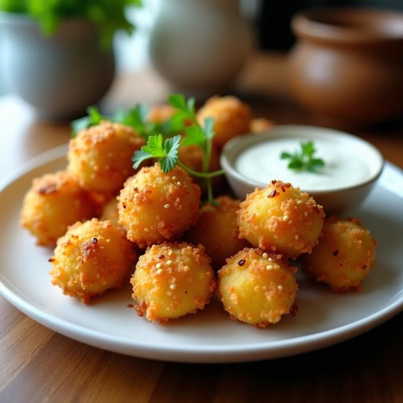 Nuggets de Coliflor y Garbanzo con Crujiente de Semillas de Sésamo: Receta Vegana en Airfryer