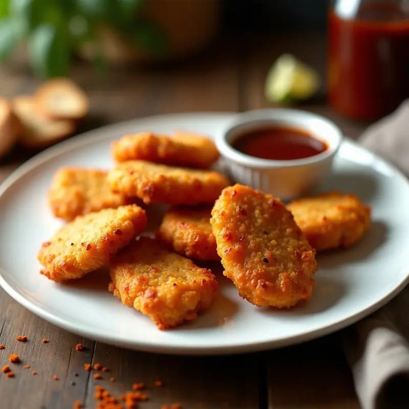 Nuggets de Pollo Crujientes en Airfryer con Salsa BBQ: Receta Rápida y Adictiva