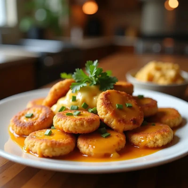 Nuggets de Pollo Rellenos de Queso Cheddar y Bacon: Snack para el Día del Fútbol