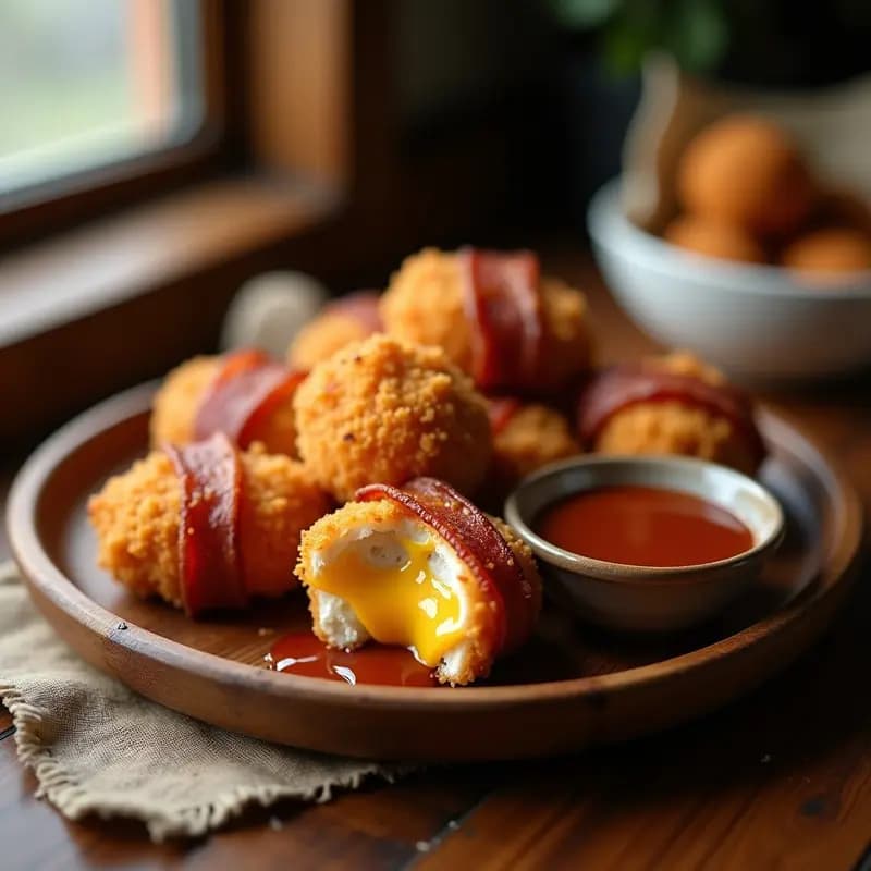 Nuggets de Pollo Rellenos de Queso Cheddar y Tocino: Receta Crujiente para Amantes de lo Extremo