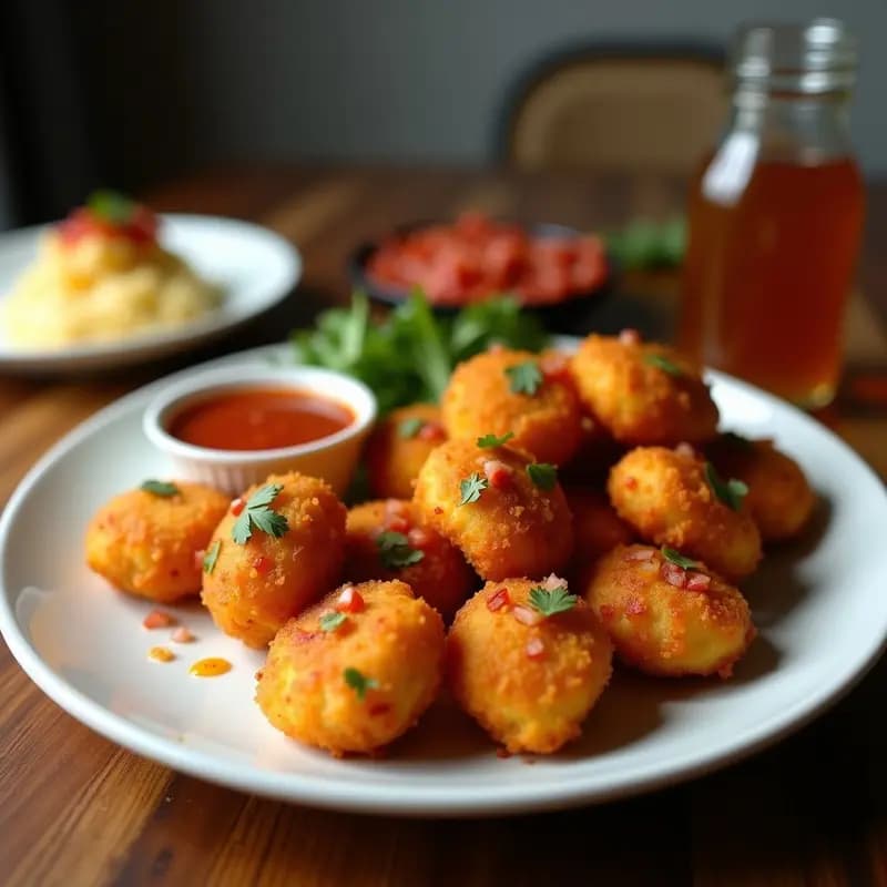 Nuggets de Queso y Bacon con Salsa Barbacoa: Receta Casera Irresistible en 20 Minutos