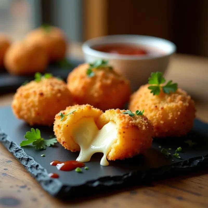 Nuggets de Queso Mozzarella Empanizados con Pan de Ajo: Aperitivo Crujiente y Adictivo