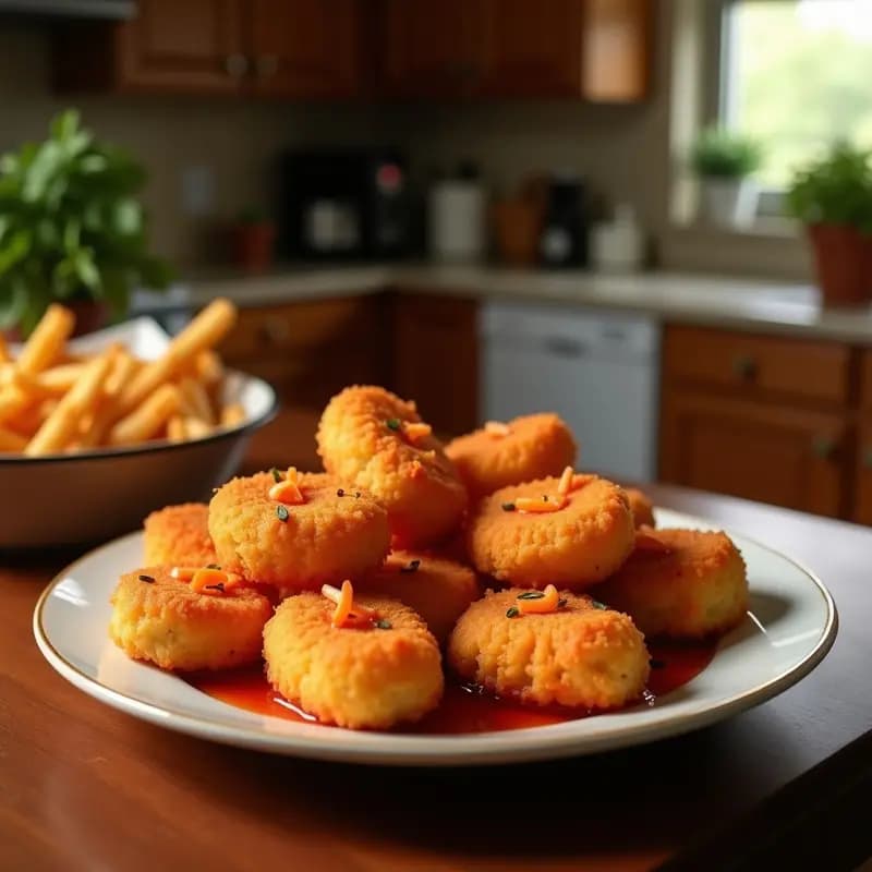 Nuggets de Queso Mozzarella y Pepperoni Fritos: Explosión de Sabor en Cada Bocado
