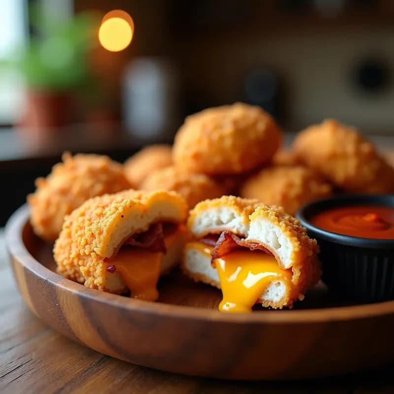 Nuggets Rellenos de Queso y Bacon: Receta de Fast Food Casera en 20 Minutos
