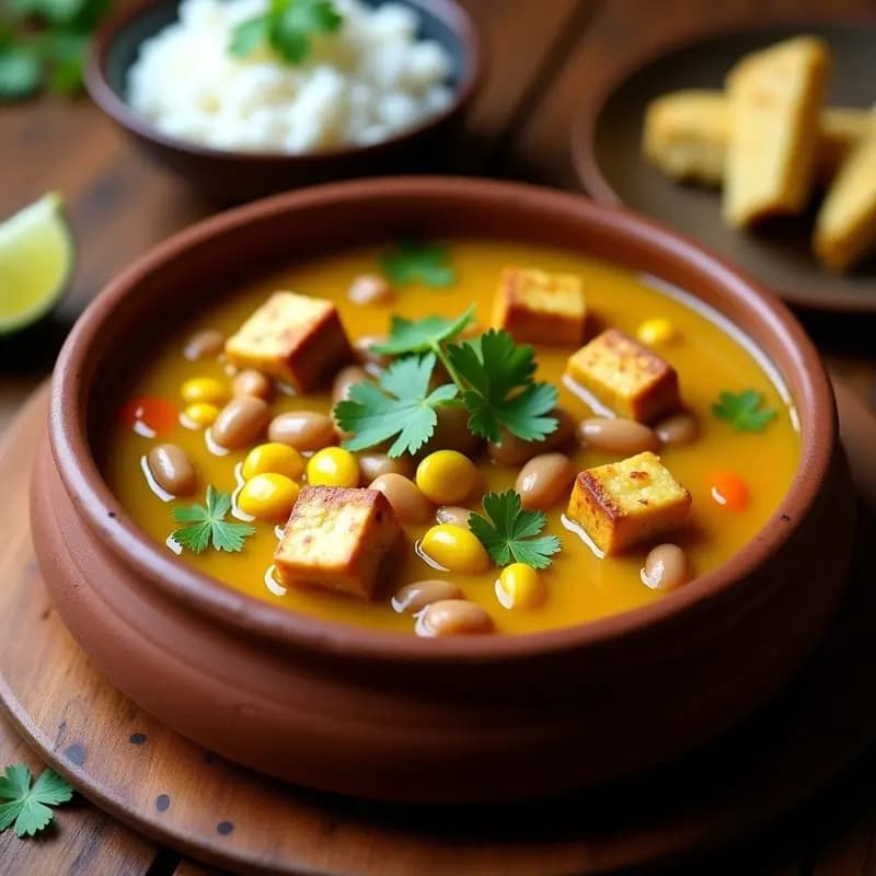 Ofada de Maíz con Frijoles y Dendê: Receta Brasileña Tradicional y Vegana