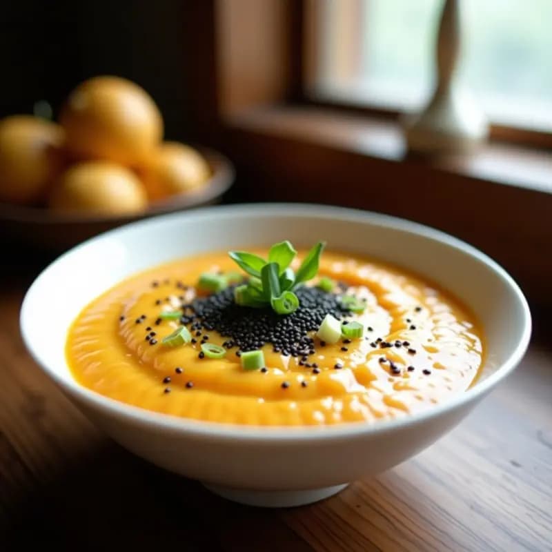 Okayu de Calabaza y Jengibre: Gachas Japonesas Reconfortantes y Sin Gluten