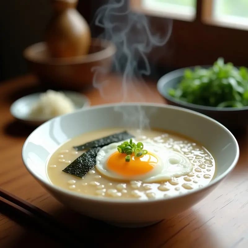 Okayu Japonés: Sopa de Arroz Reconfortante con Jengibre y Huevo