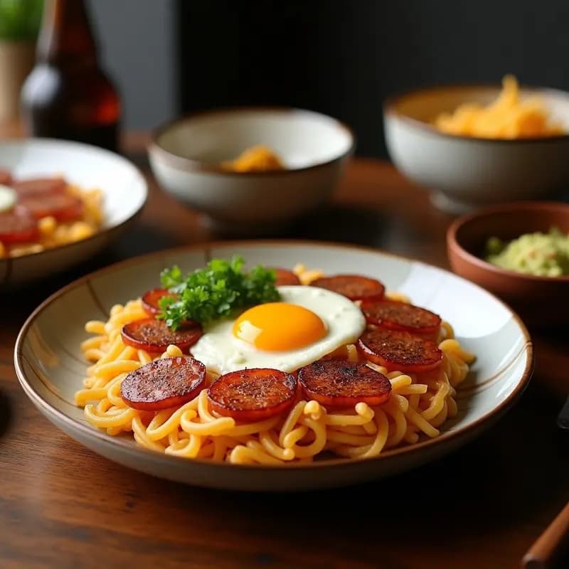 Okonomiyaki de Col y Chorizo Ibérico: Receta Japonesa Fusion en Sartén