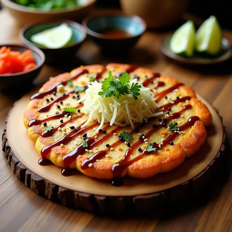 Okonomiyaki de Col y Tofu: Tortita Japonesa Vegana y Sin Harina