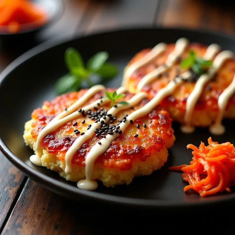 Okonomiyaki de Coliflor y Kimchi: Receta Japonesa Vegana y Baja en Carbohidratos