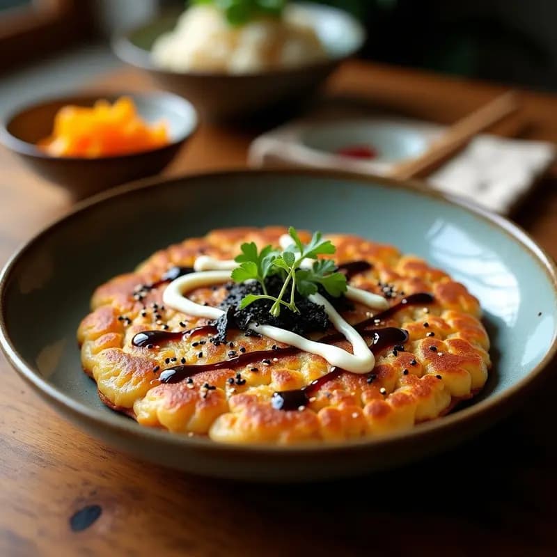 Okonomiyaki de Coliflor y Repollo: Versión Japonesa Sin Gluten y Keto
