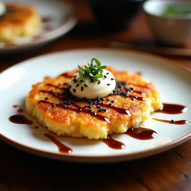 Okonomiyaki Japonés de Coliflor y Tofu: Receta Sin Harina y Baja en Calorías