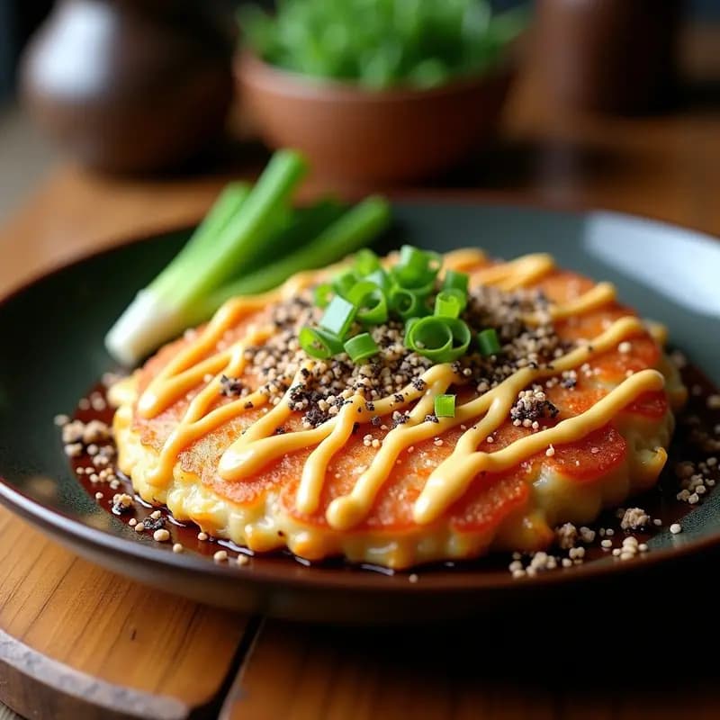 Okonomiyaki Japonés de Repollo y Camarón: Receta en Airfryer Crujiente y Ligera