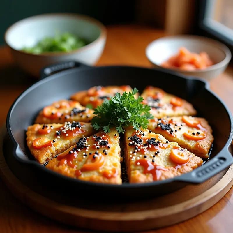 Okonomiyaki de Repollo y Camarones de Konjac: Receta Japonesa Vegana y Baja en Calorías