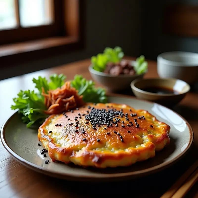 Okonomiyaki Vegano de Col Rizada y Shiitake: Receta Japonesa Sin Gluten y Sin Huevos