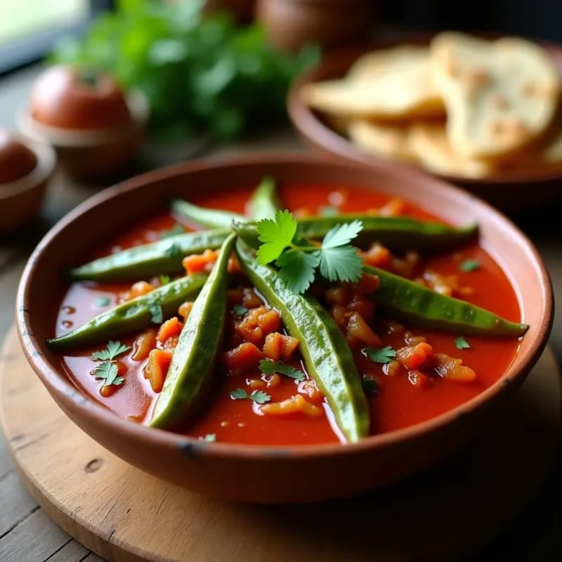 Okra en Salsa de Tomate y Cebolla: Receta Egipcia Sabrosa y Vegana