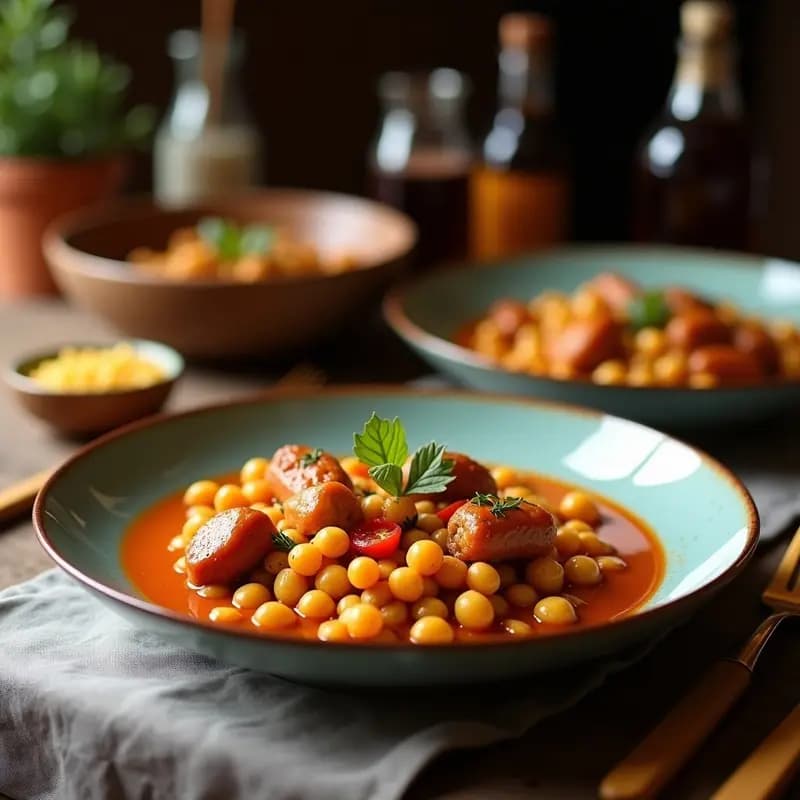 Olla Podrida: Cocido de Garbanzos, Morcilla y Tocino de la Cocina Medieval Española