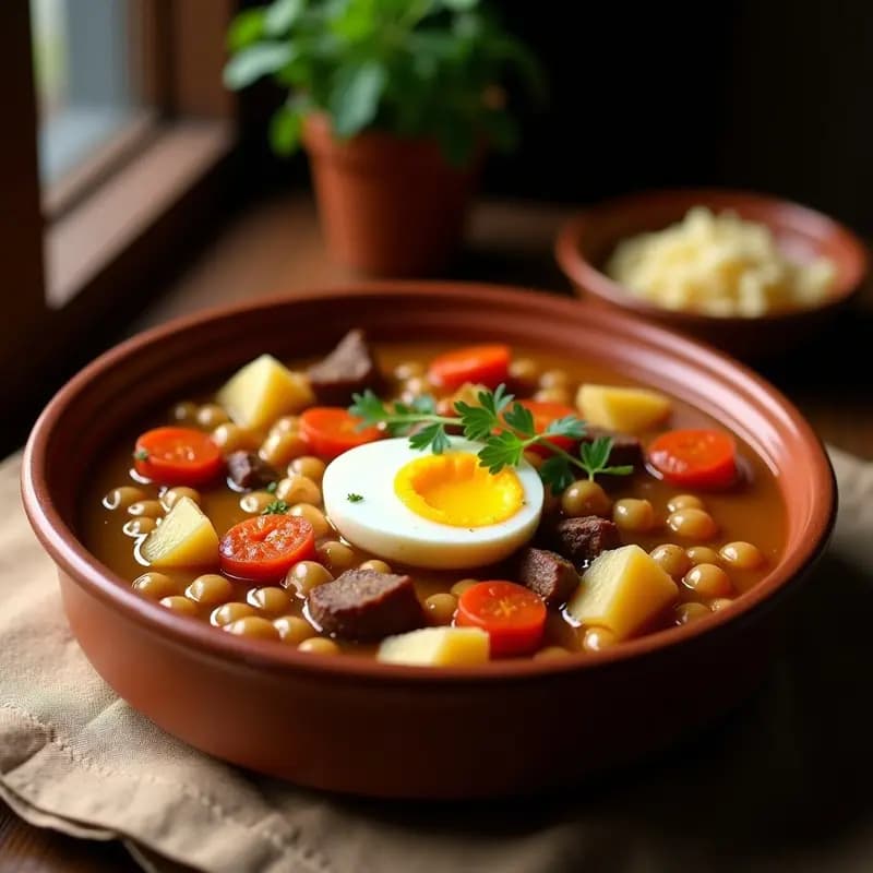 Olla Podrida: Receta Castellana de Garbanzos con Carnes y Verduras en Olla Lenta