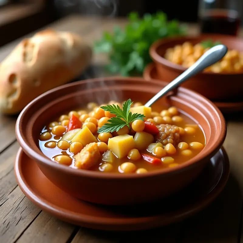 Olla Podrida Madrileña: Receta Tradicional de Garbanzos y Carnaza para Días Fríos