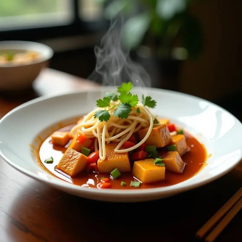 Ondenbu Chino de Tofu y Brotes de Soja: Estofado Vegano alto en Proteínas