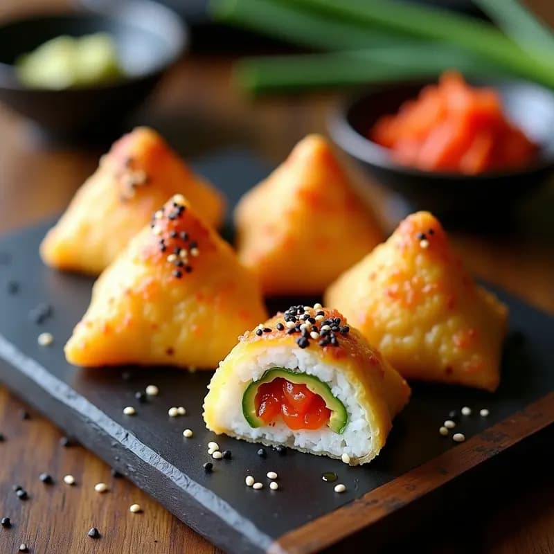 Onigiri de Aguacate y Kimchi: Receta Japonesa Vegana en Airfryer sin Algas